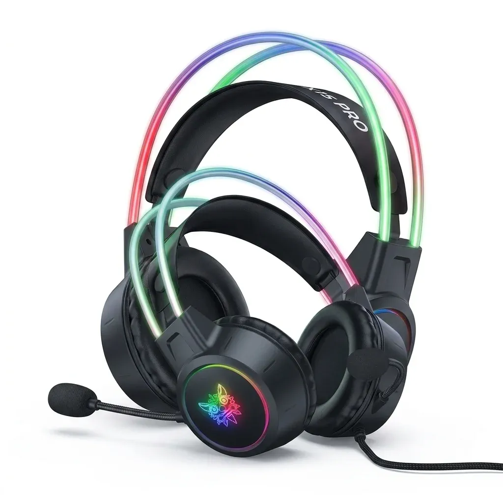 Onikuma RGB bedrade gamingheadset met 50 mm drivers en flexibele microfoon