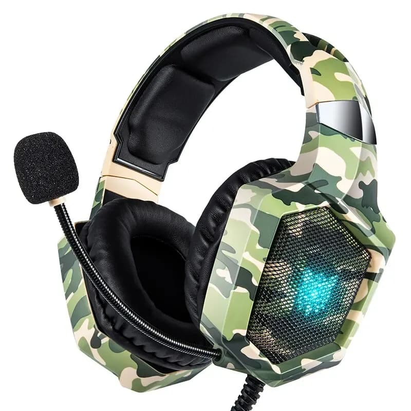 ONIKUMA bedrade gamingheadset met microfoon en USB-ledverlichting
