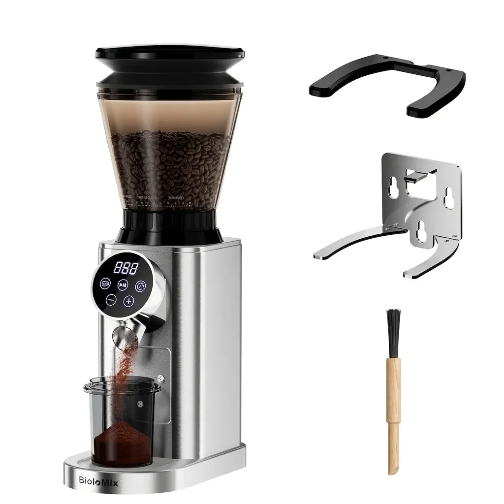 BioloMix conische koffiemolen met 48 standen en display