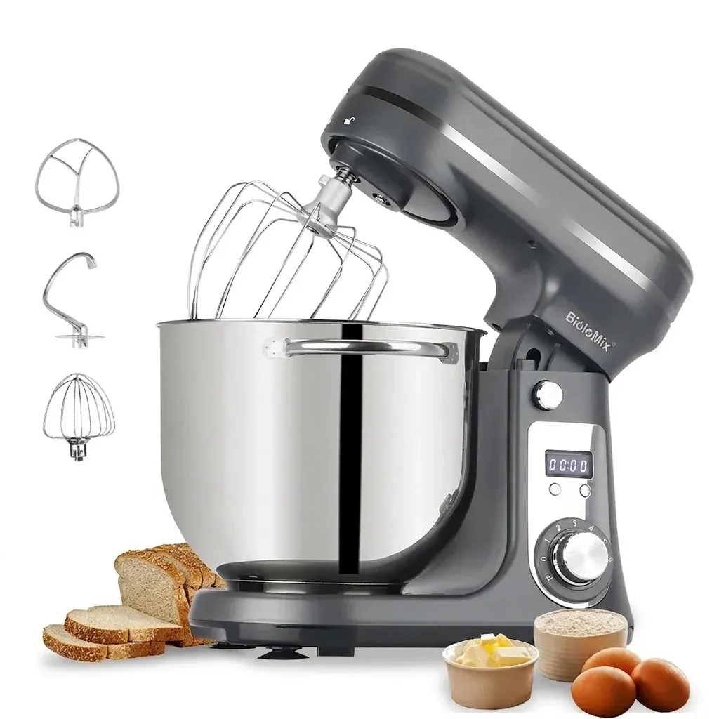 BioloMix BM601 keukenmixer met 6 liter kom en 1200W motor