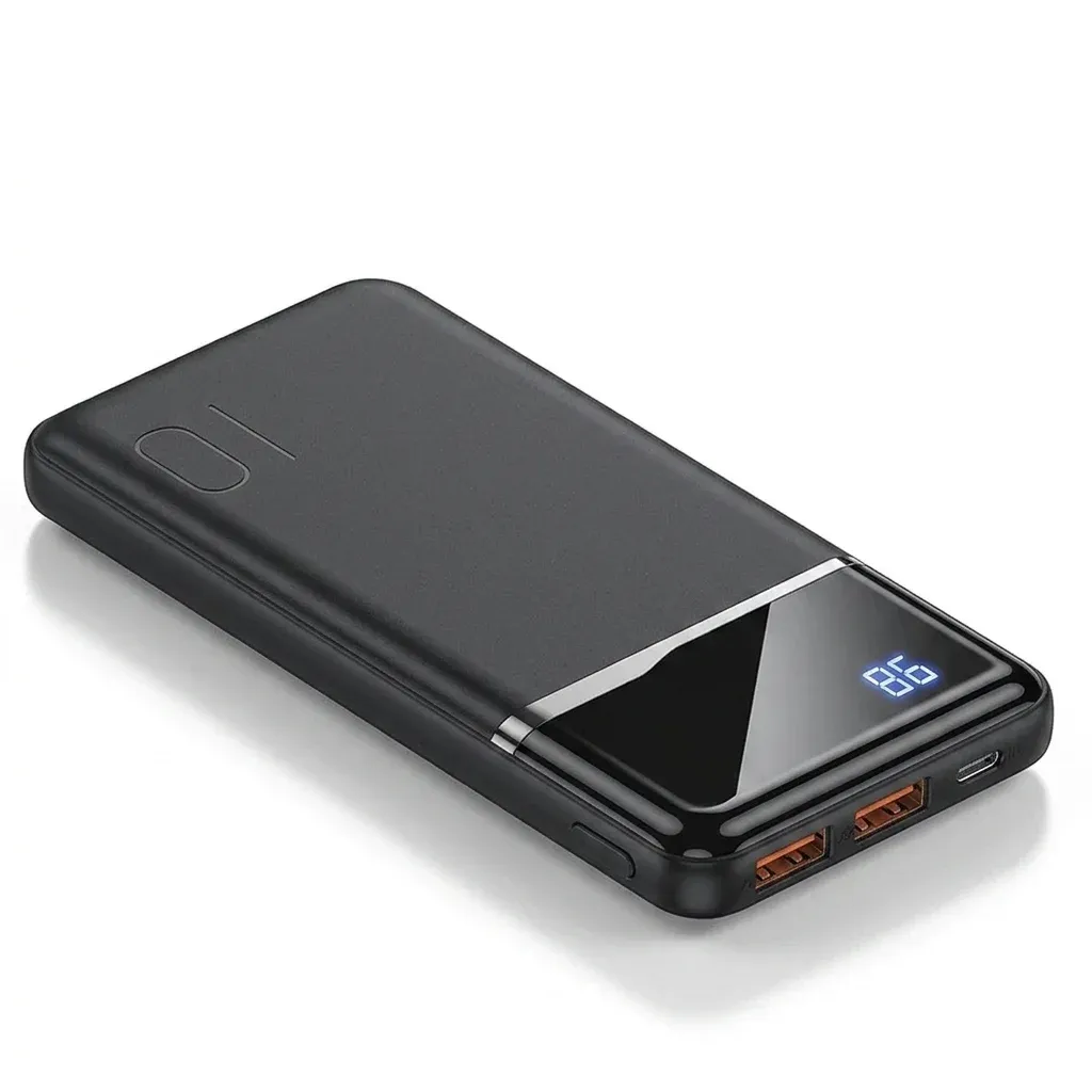 KUULAA zwarte powerbank met digitaal display