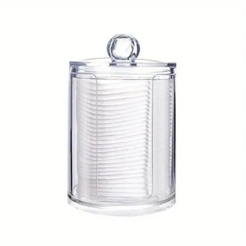 Ronde transparante acryl organizer voor wattenschijfjes en swabs