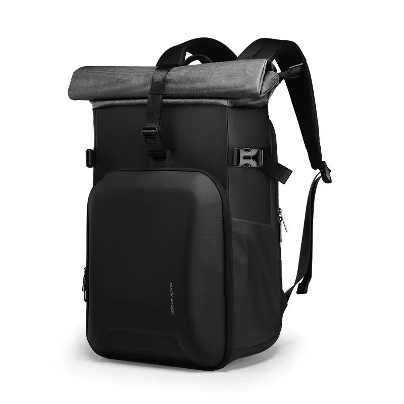 Waterdichte camerarugzak met laptopvak en roll-top