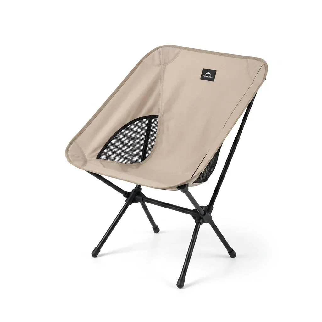Naturehike ultralichte beige camping vouwstoel
