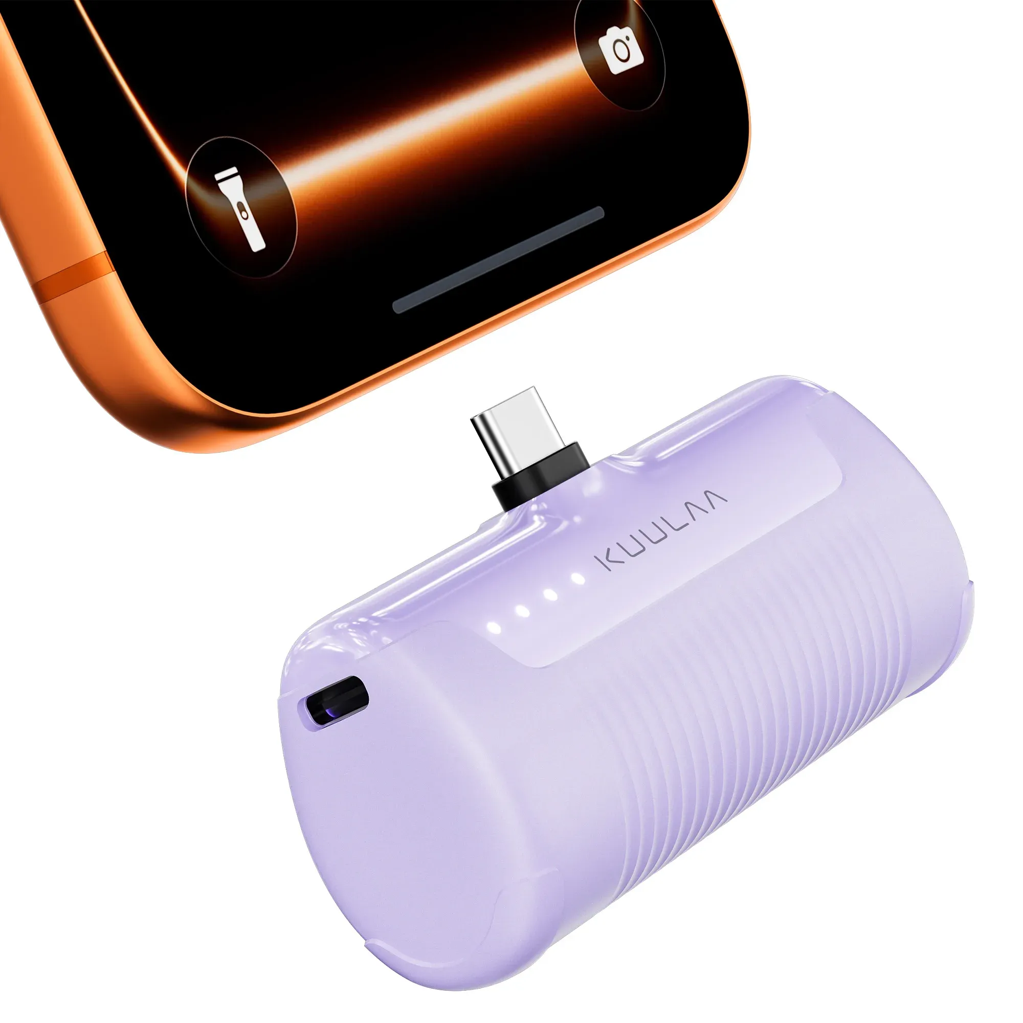KUULAA mini powerbank 4500 mAh met ingebouwde stekker