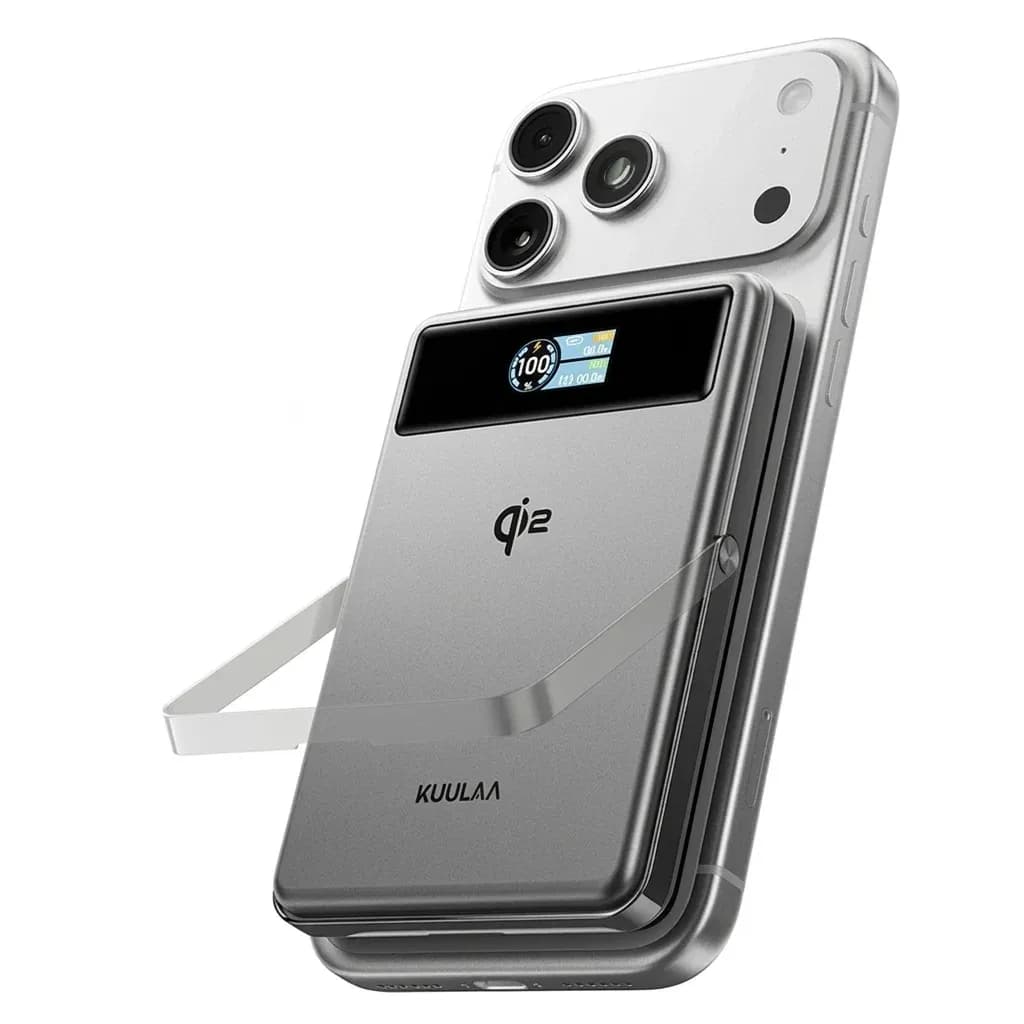 KUULAA Qi2 magnetische powerbank 10.000 mAh met 20W kabel en 15W draadloos laden