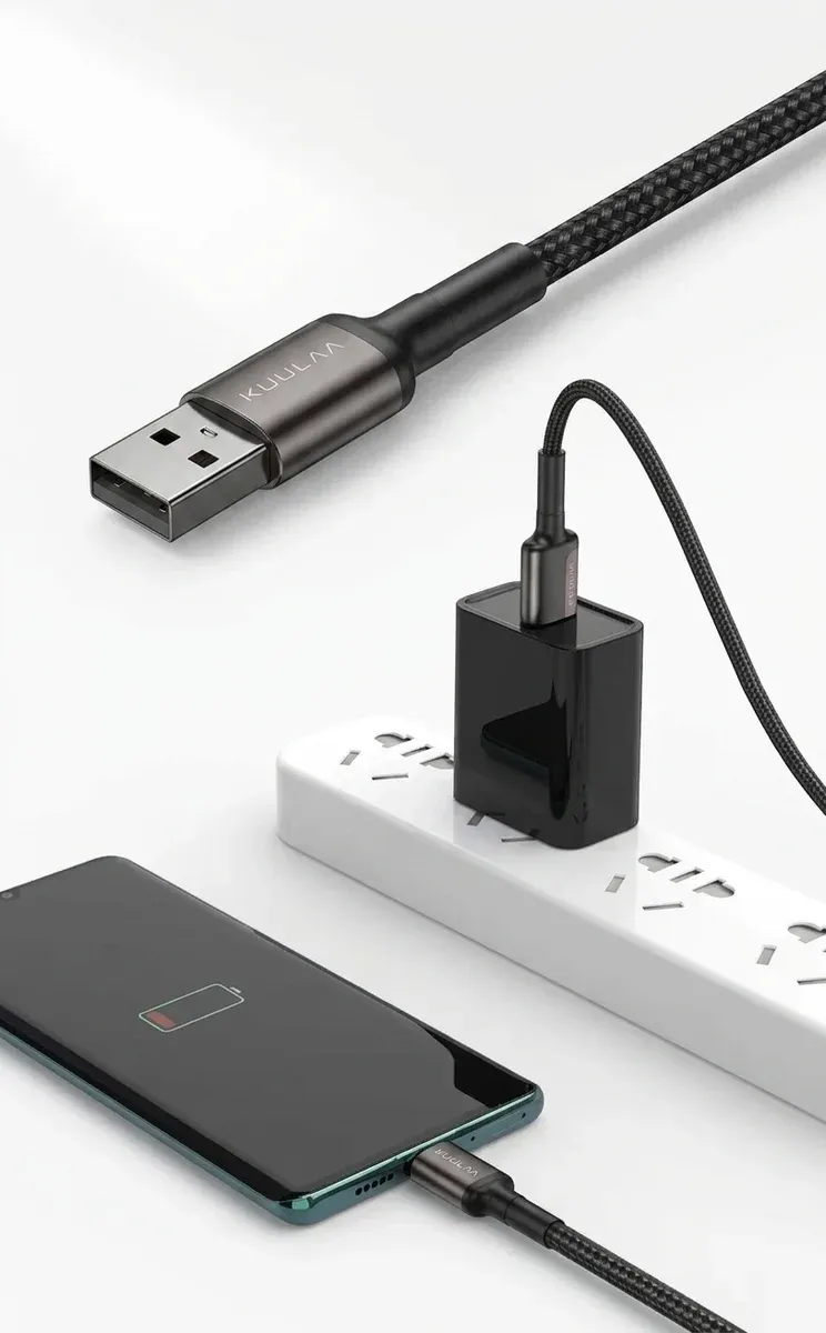 KUULAA Micro USB gevlochten snellaadkabel 3A