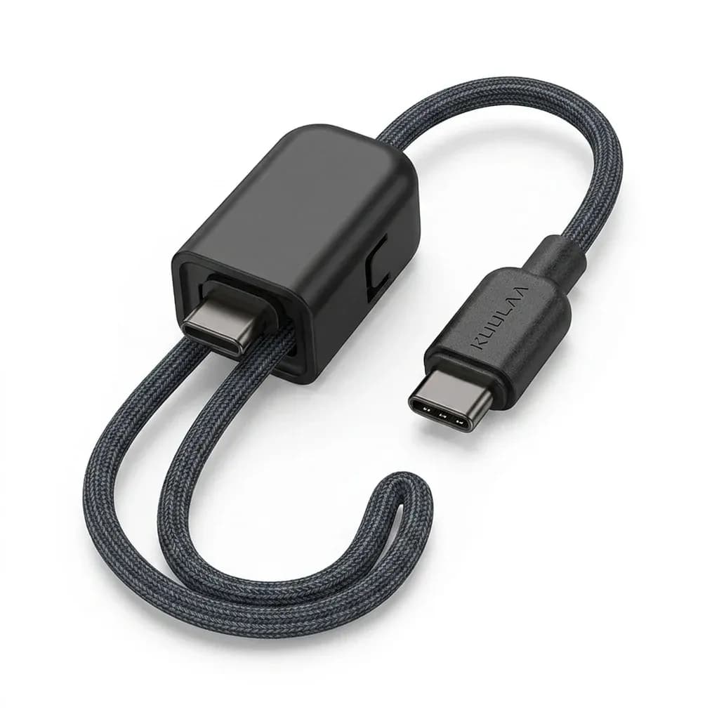 KUULAA PD 100W USB-C lanyard oplaadkabel met datadoorvoer