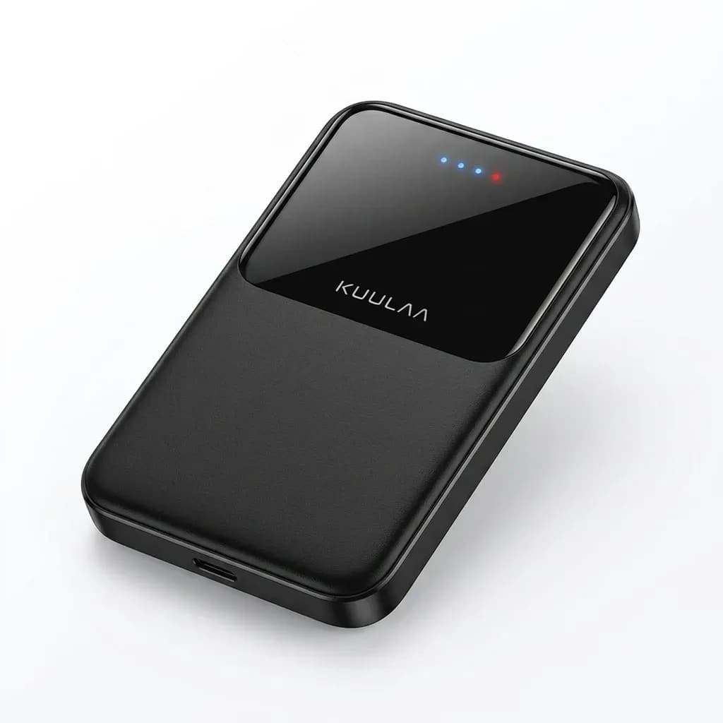 KUULAA magnetische 5000 mAh powerbank met 20W draadloos laden