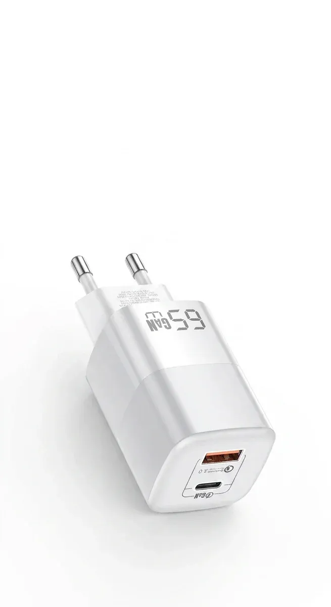 KUULAA 65W GaN reislader met USB-C en USB-A