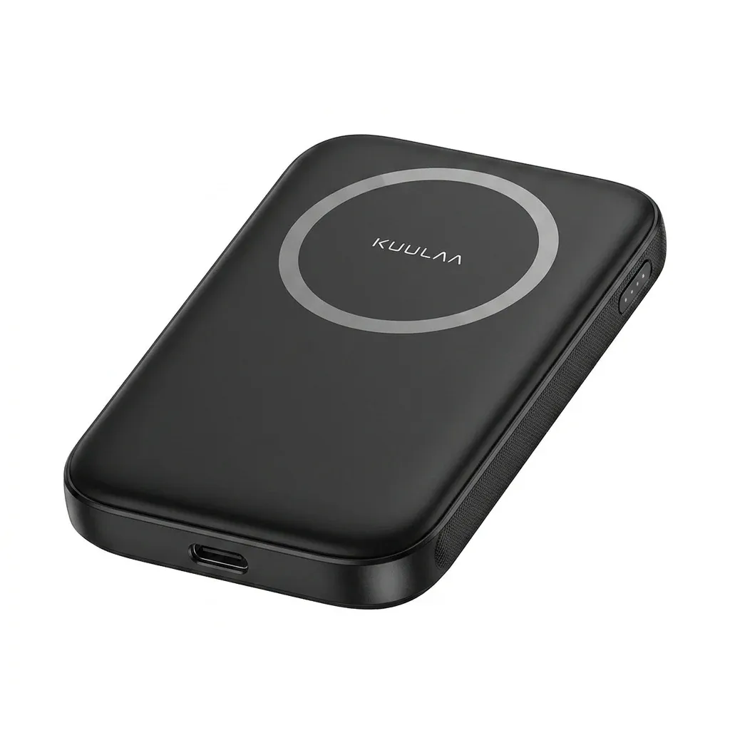 KUULAA מגנטי 5000mAh עם טעינה אלחוטית
