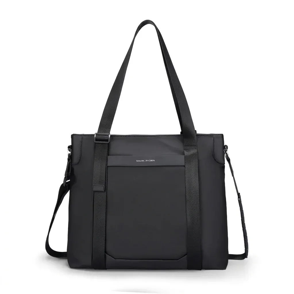 Zwarte waterafstotende heren tote bag