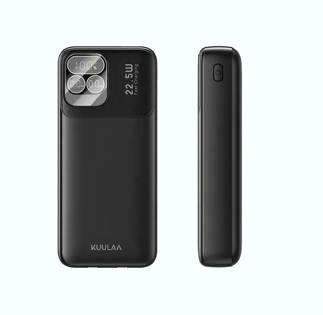 Zwarte KUULAA powerbank met display