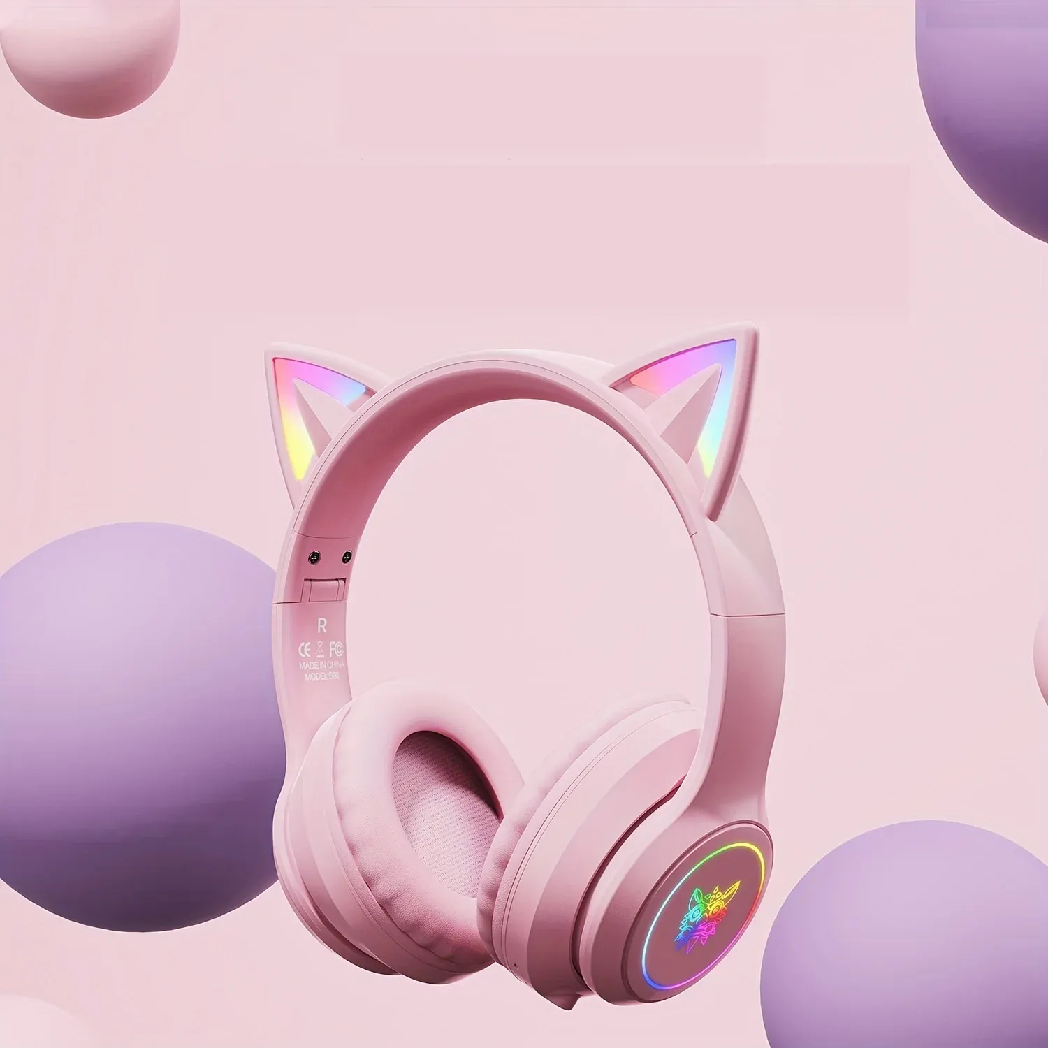 Onikuma B90 RGB kattenoren-gamingheadset met Bluetooth 5.0