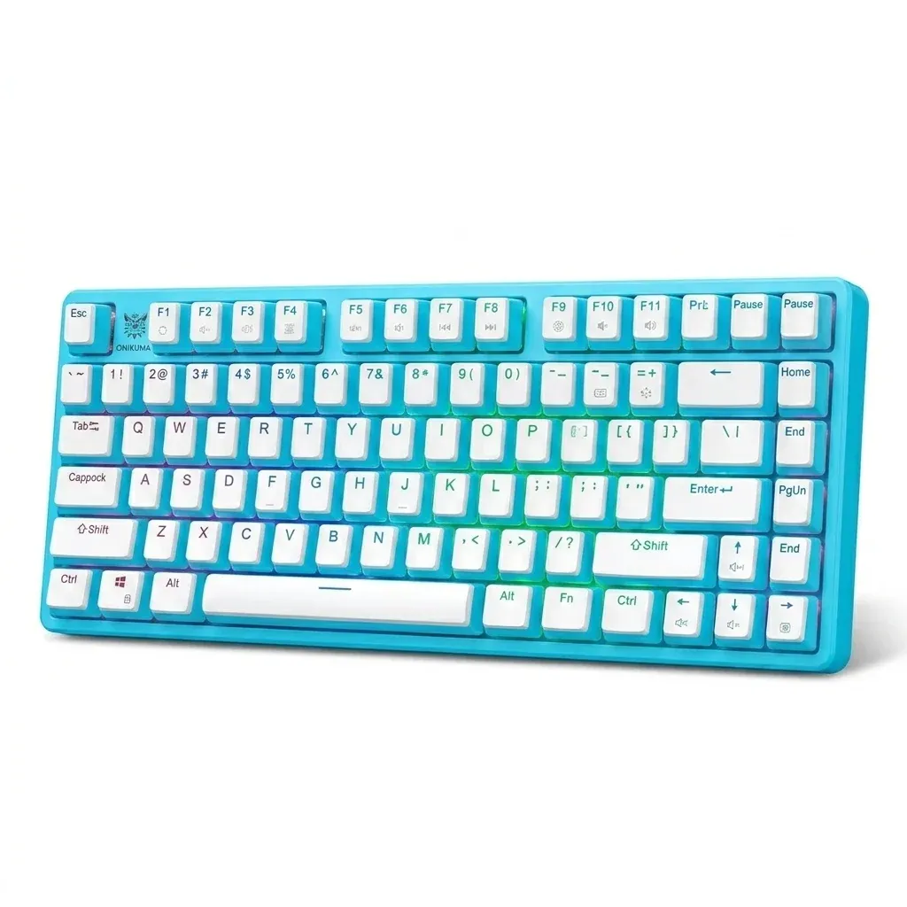Onikuma G30 bedraad gamingtoetsenbord blauw-wit