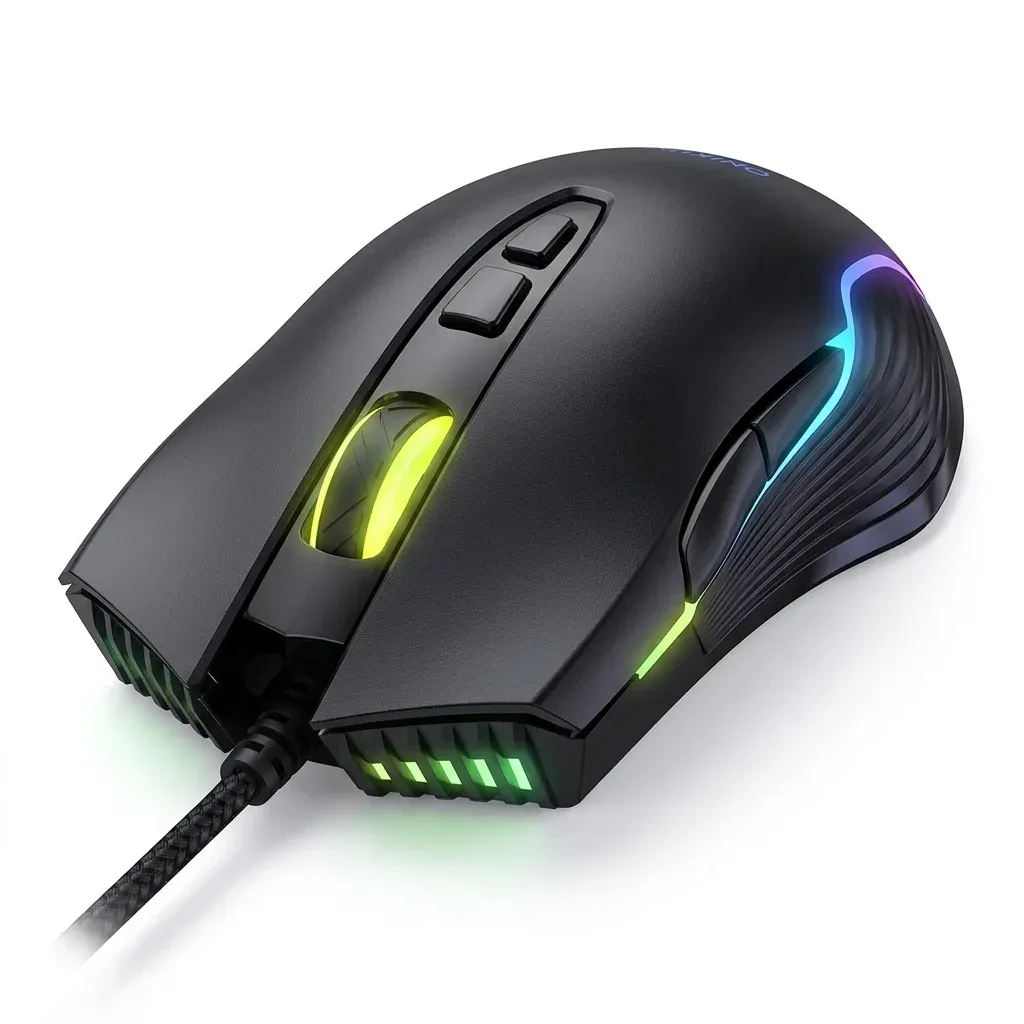 ONIKUMA חוטי RGB עכבר גיימינג שחור
