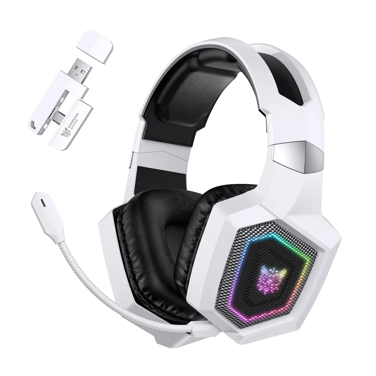 ONIKUMA draadloze gamingheadset met 2.4GHz en RGB