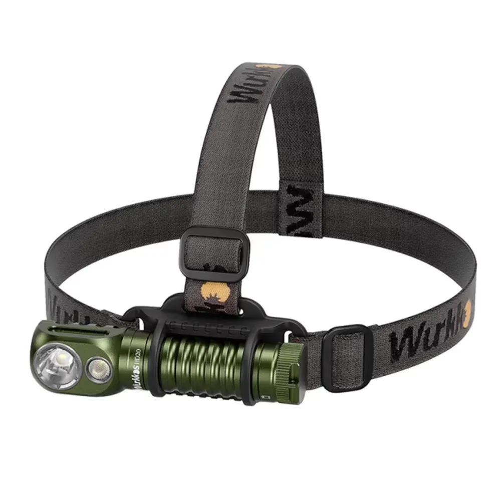 Wurkkos HD20 oplaadbare hoofdlamp met USB-C en magnetische staart