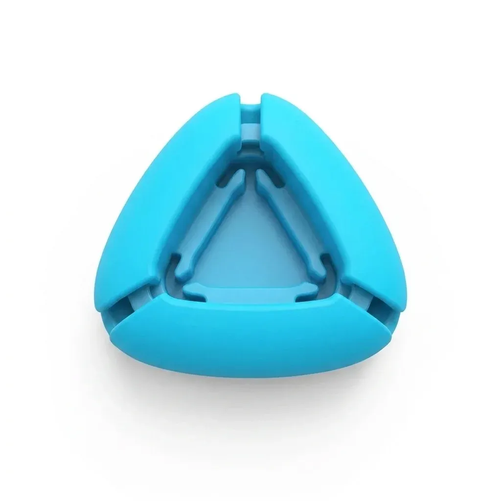 Blauwe siliconen kabelorganizer voor oordopjes
