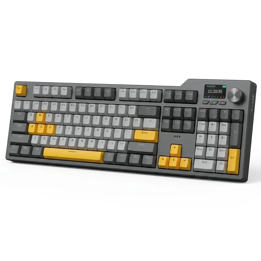 Ajazz toetsenbord met TFT-scherm en accu