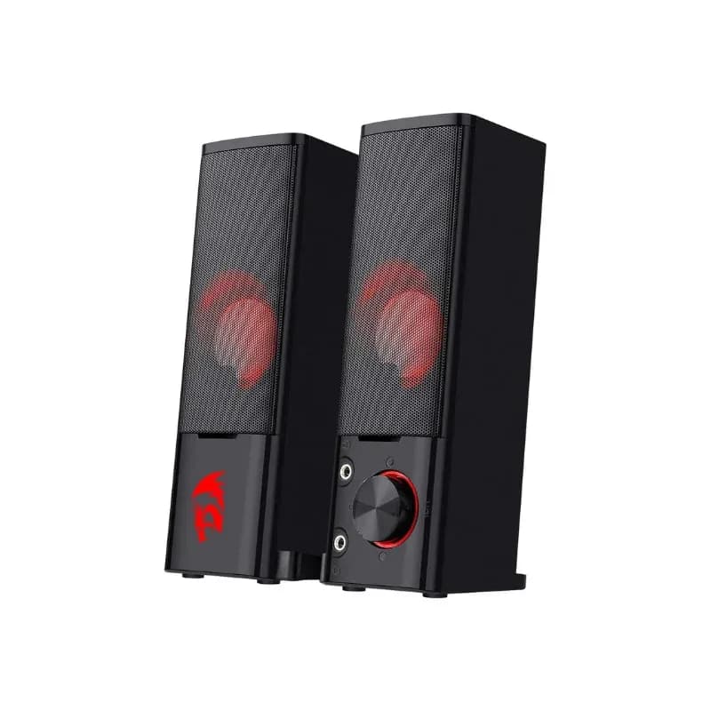 Redragon GS550 compacte 2.0 desktop soundbar met rode verlichting
