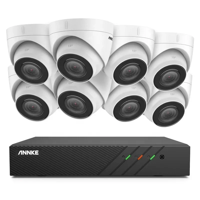 ANNKE 5MP PoE beveiligingsset met 8 camera’s voor zakelijk toezicht