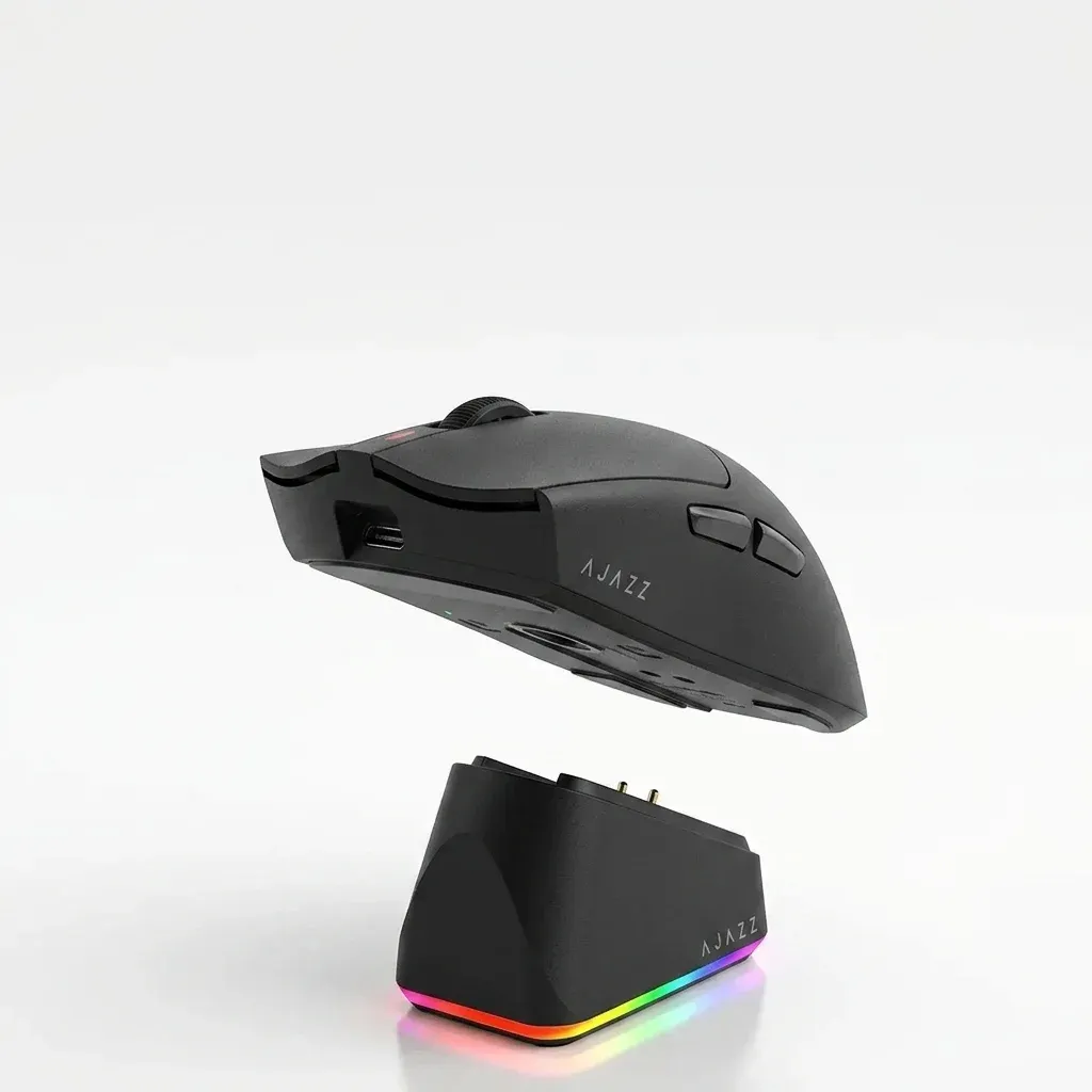 AJAZZ gamingmuis met RGB-oplaaddock