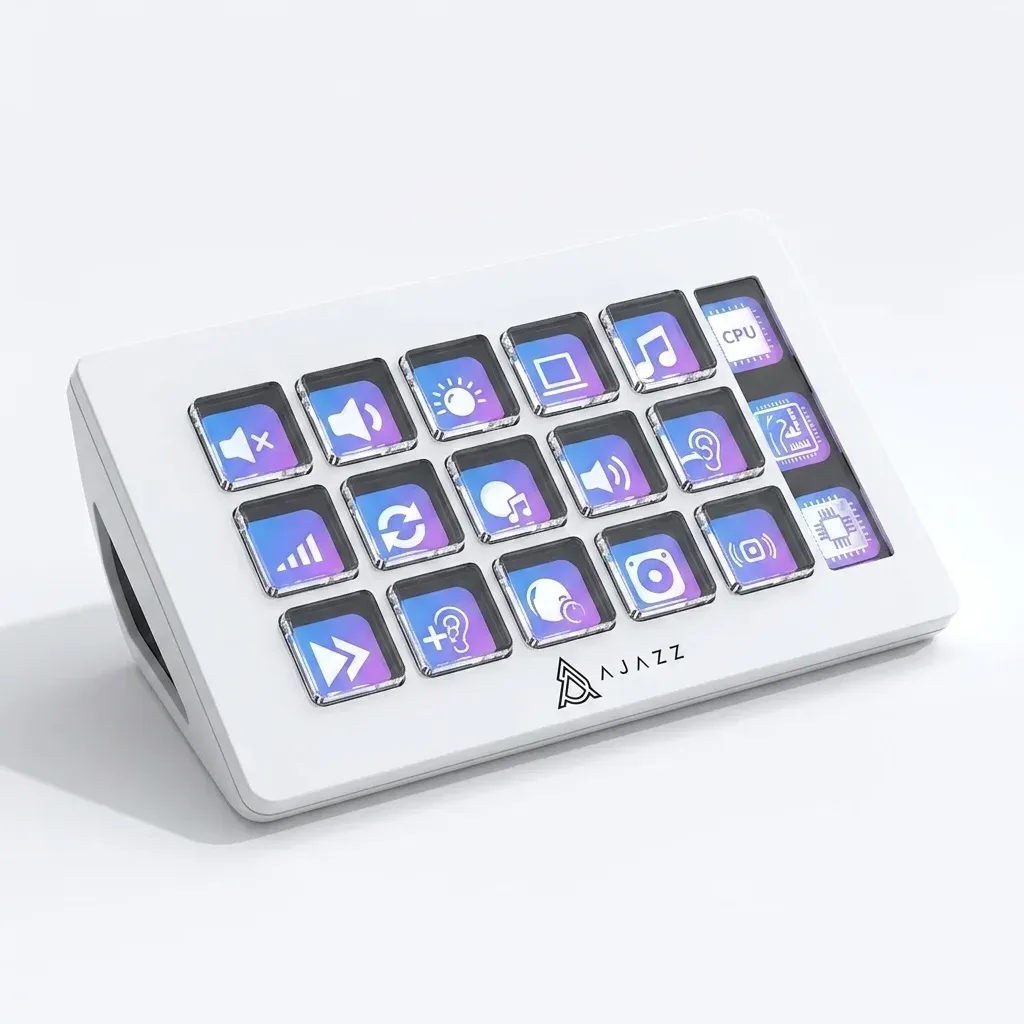 קונסולת מאקרו Ajazz AKP153 עם מסכי LCD