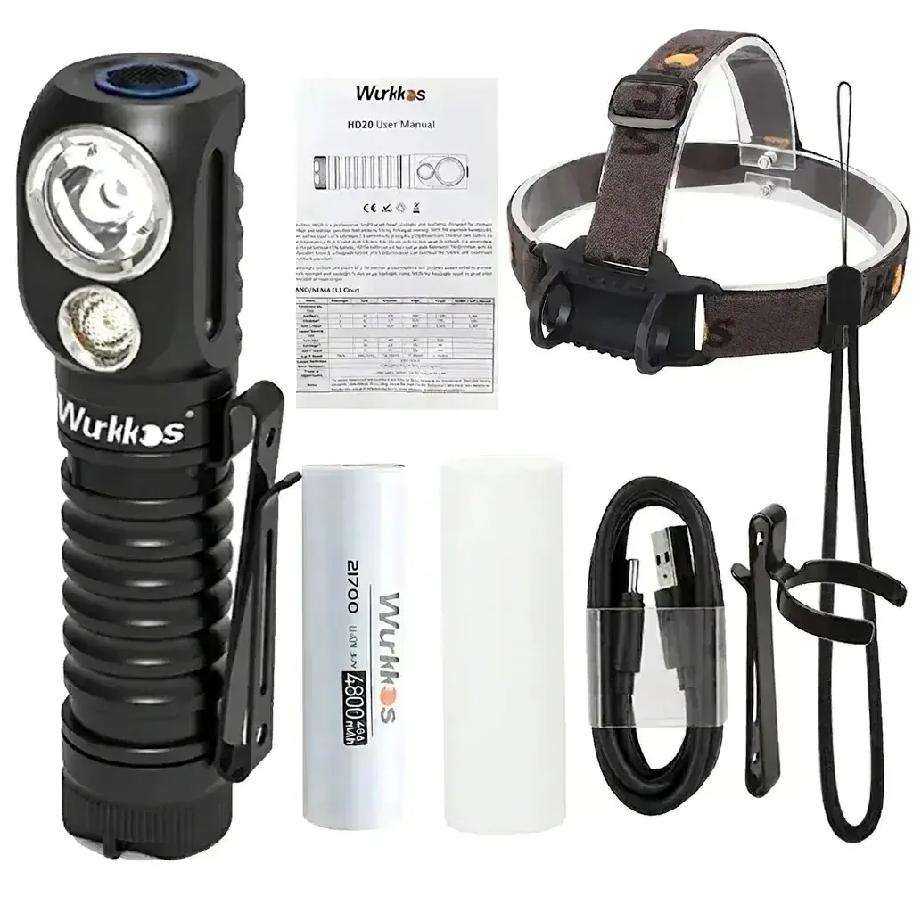 Wurkkos HD20 oplaadbare hoofdlamp set