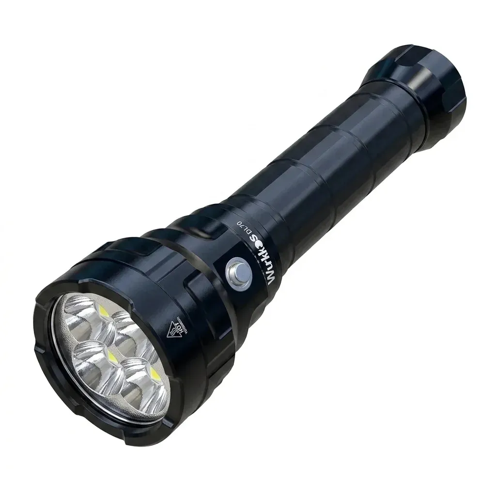 Wurkkos DL70 duikzaklamp op witte achtergrond