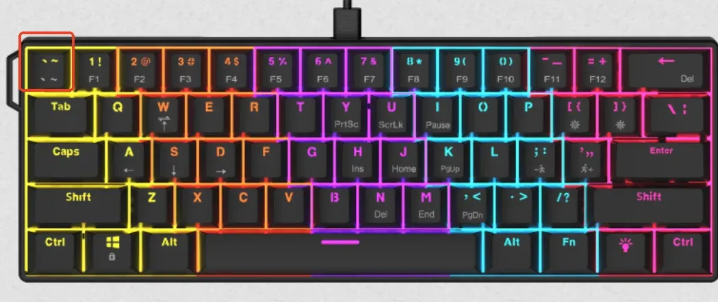 Ajazz NK61 bedraad mechanisch 60% RGB-toetsenbord