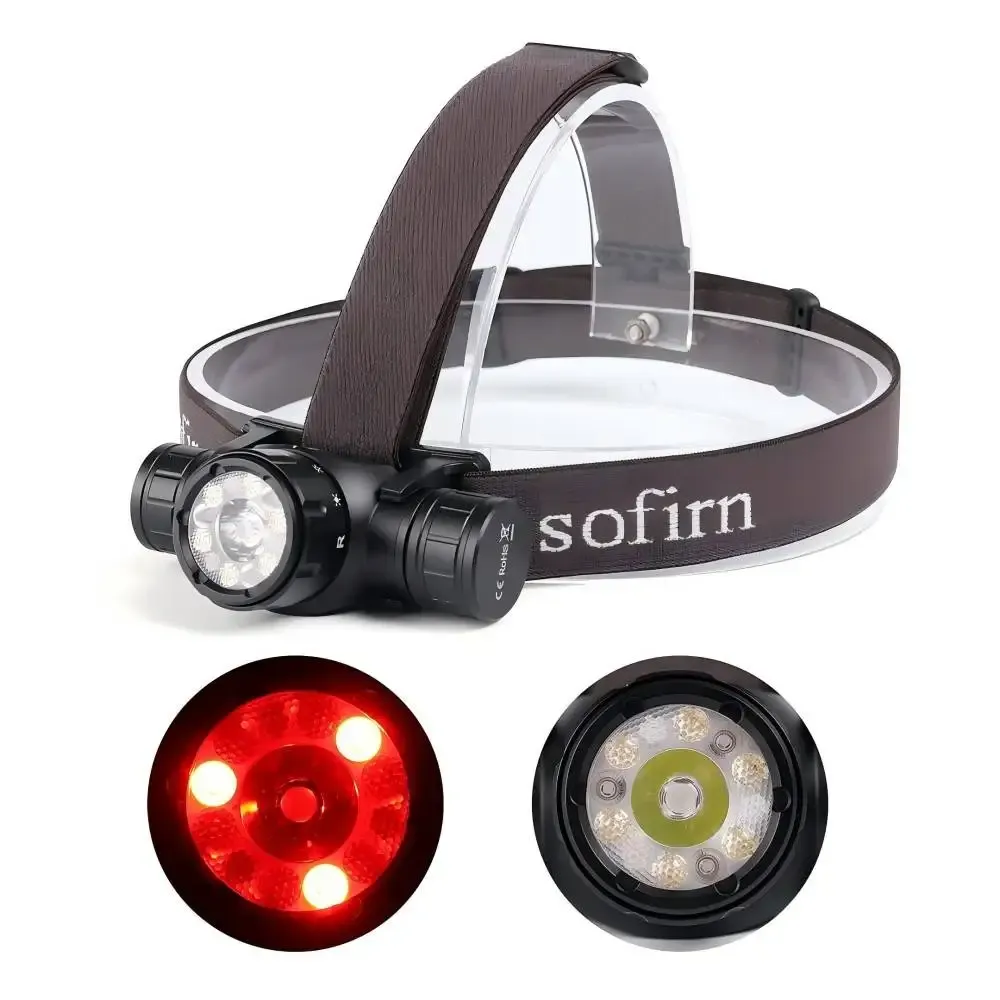 Sofirn HS21 oplaadbare hoofdlamp met rood licht