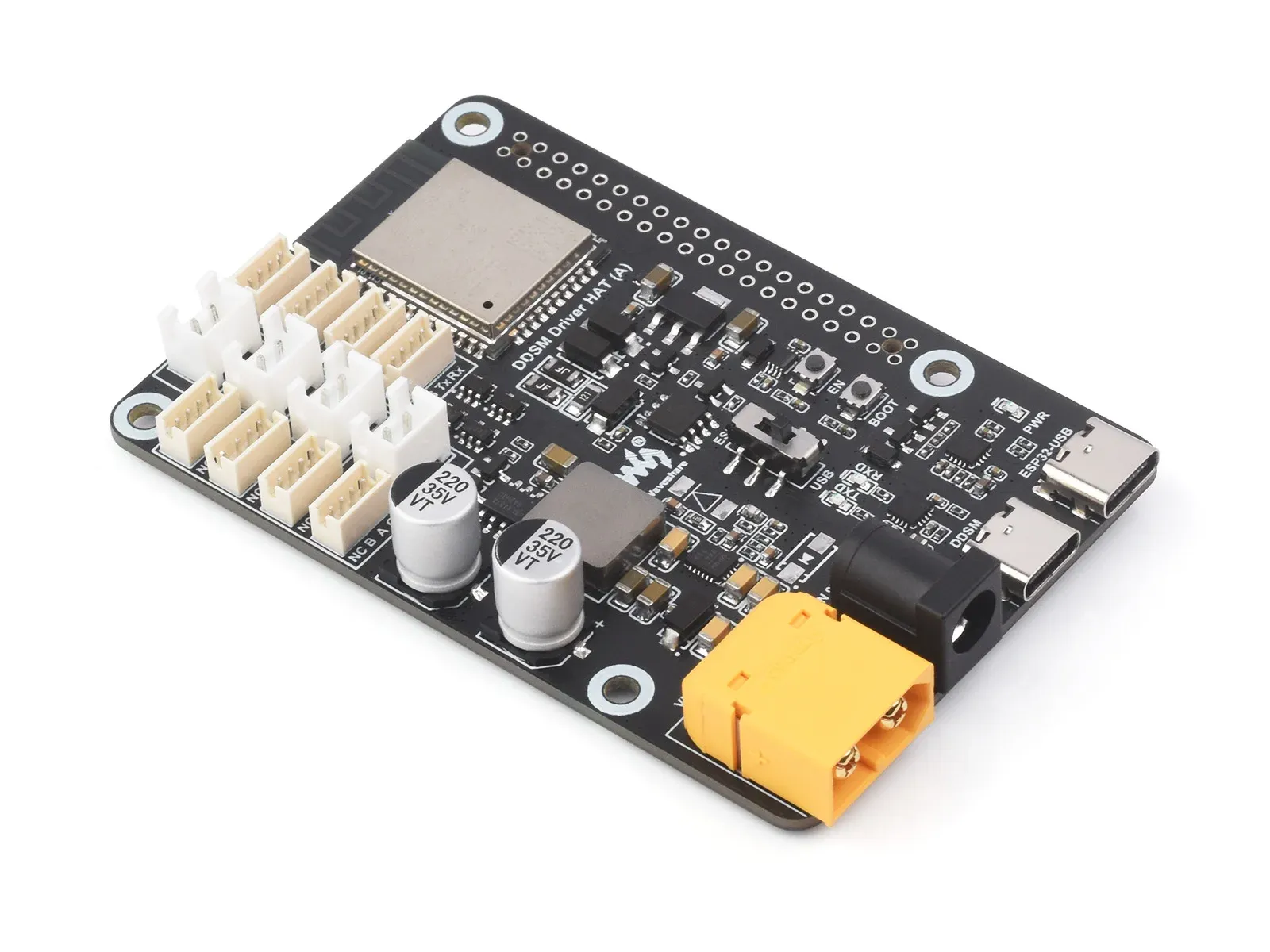 Waveshare DDSM Driver HAT met ESP32 en Wi‑Fi-besturing