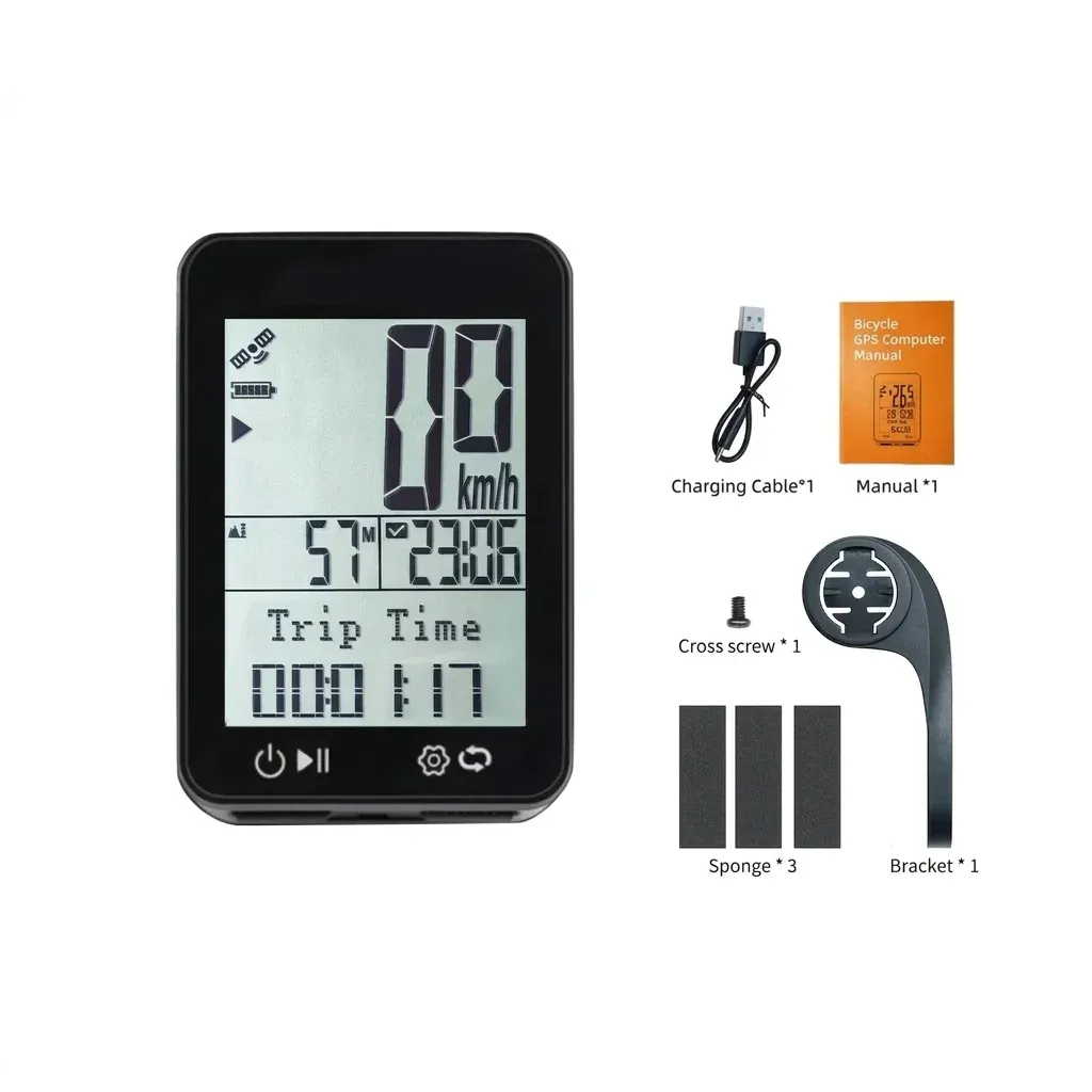 Bikevee draadloze GPS-fietscomputer met accessoires