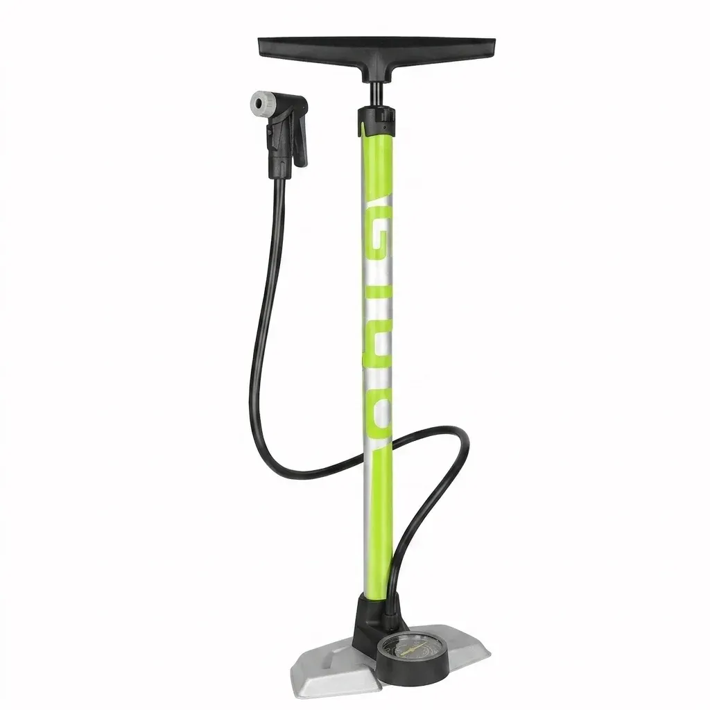 GIYO vloerfietspomp met grote manometer en dual valve
