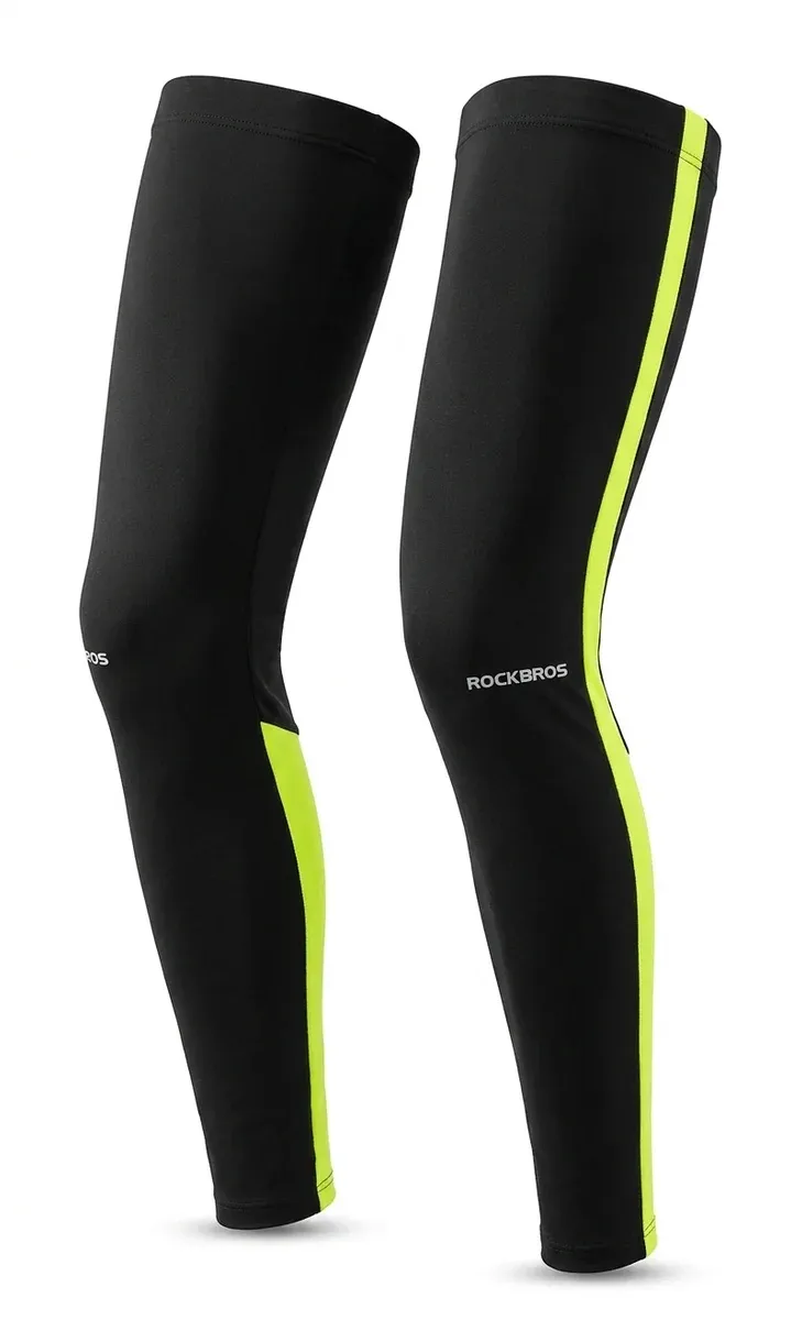 ROCKBROS thermische beenwarmers zwart geel