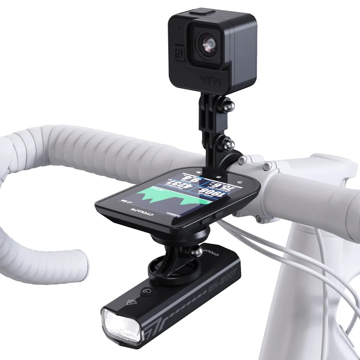 CYCLAMI universele houder voor fietscomputer, lamp en camera