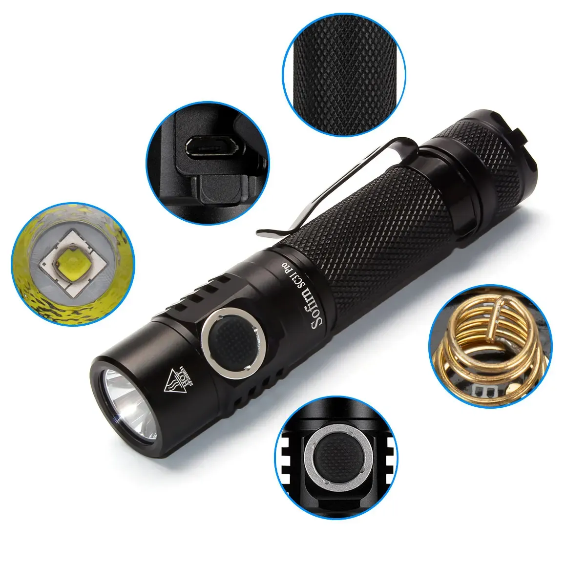 Sofirn SC31 Pro compacte 18650-zaklamp met Anduril 2.0